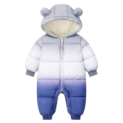 Newborn Baby Winter Warm Hooded Down Romper Jacket Snowsuit – SweetPeaShop Exclusive