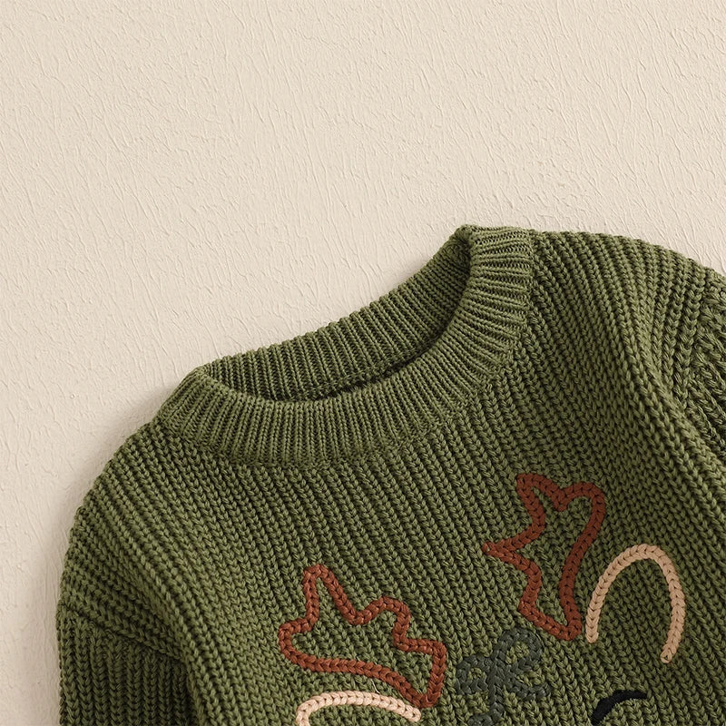 Cozy Reindeer Baby Sweater – Perfect for Winter Warmth and Festive Fun