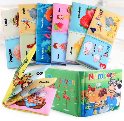 Baby Soft Cloth Animal Family 3D Cognitive Book - SweetPeaShop