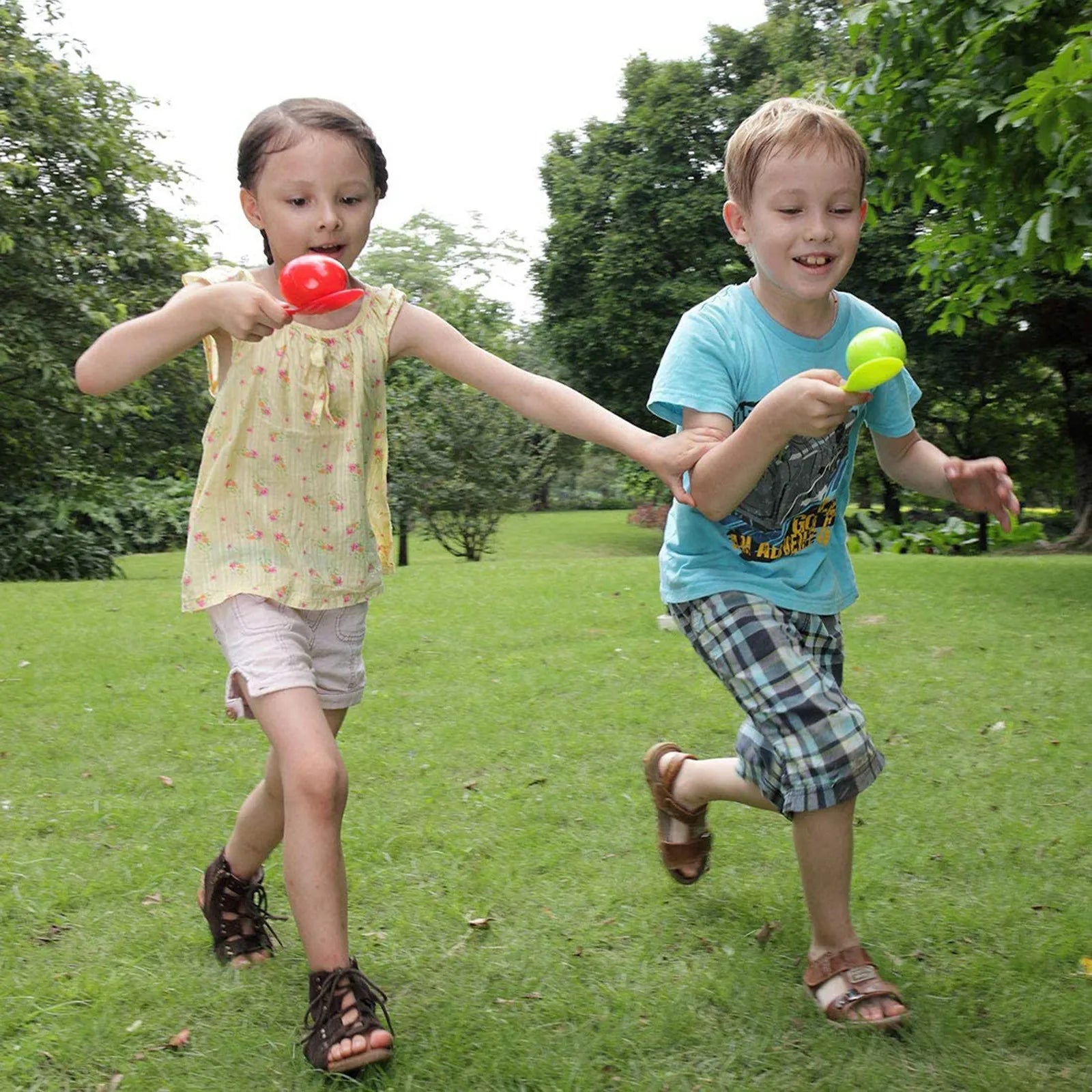 Eggs and Spoon Race Game Set with Yolk – Outdoor Kids Party Toy – Fun Parent-Child Interactive Game - SweetPeaShop