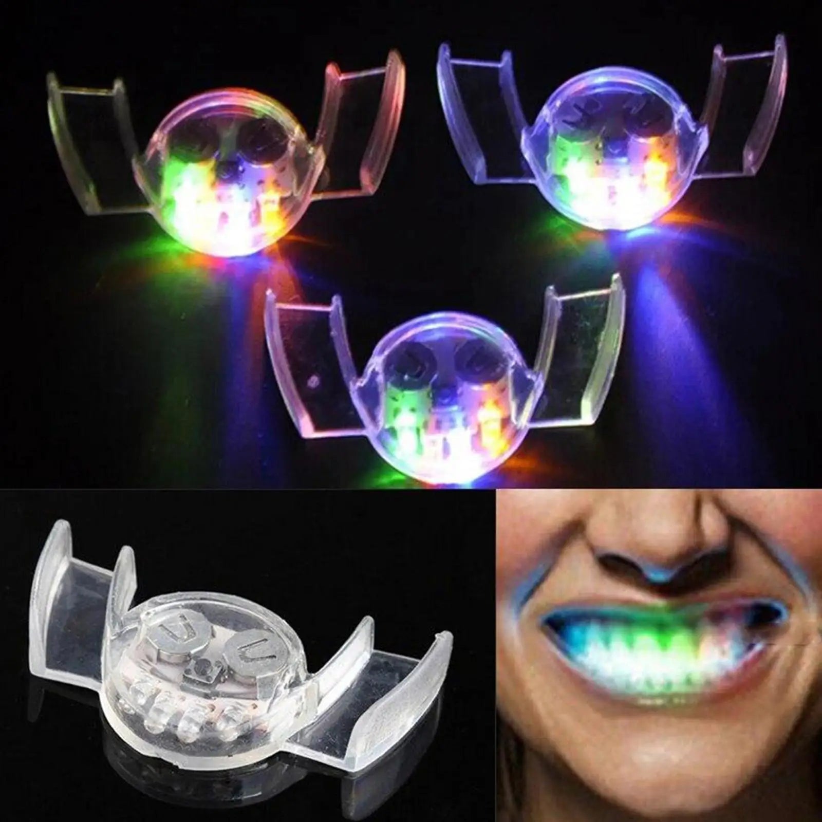 LED Glow Teeth Braces – Halloween Party Light-Up Toy - SweetPeaShop