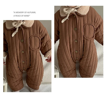 Winter Baby Plush Bodysuit – Cozy and Warm Jumpsuit for Boys & Girls