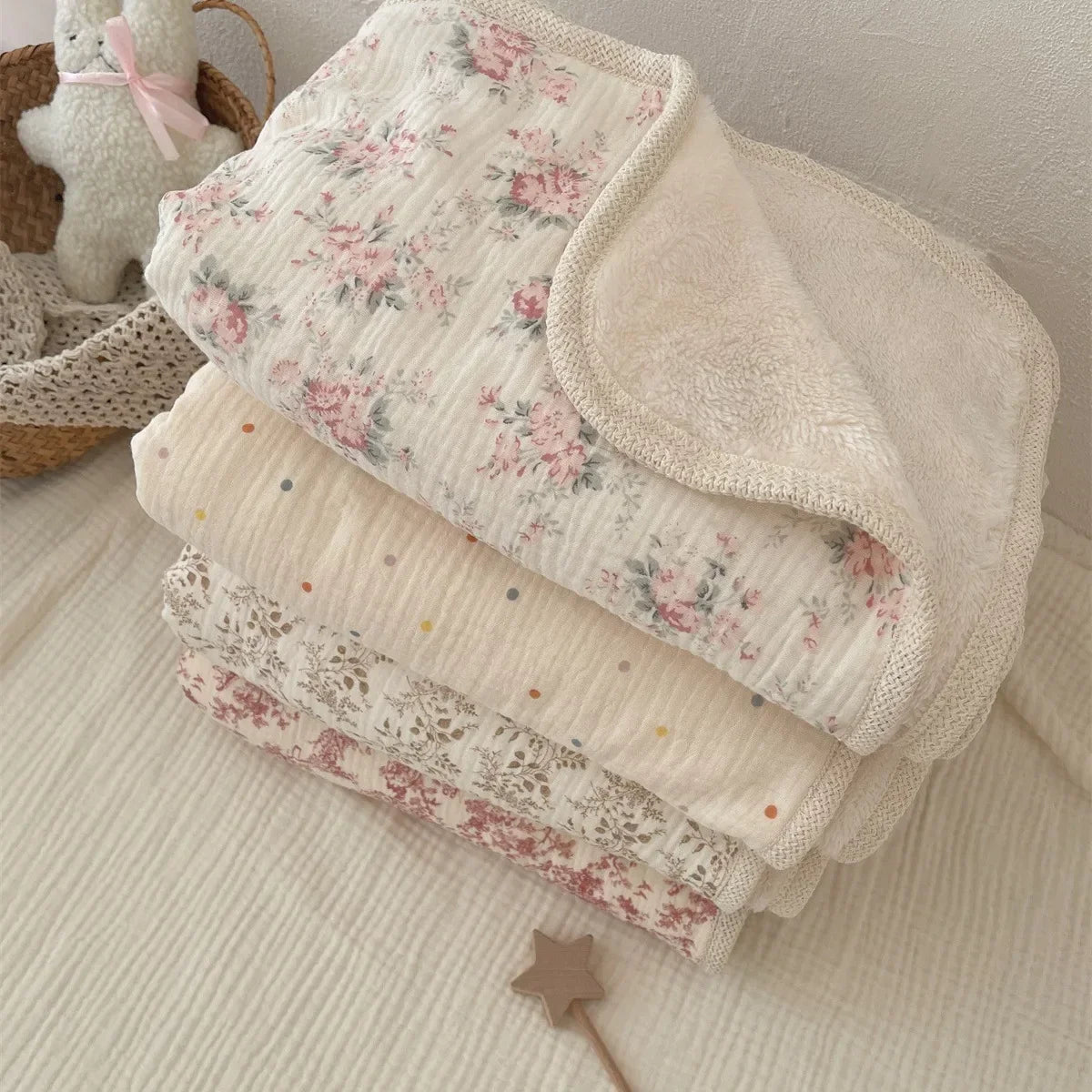 Winter Baby Muslin Blanket- SweetPeaShop Exclusive - SweetPeaShop