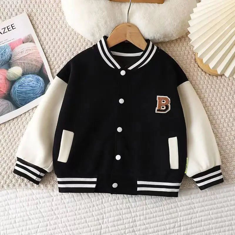 Kids Baseball Letter Jacket - SweetPeaShop Exclusive - SweetPeaShop