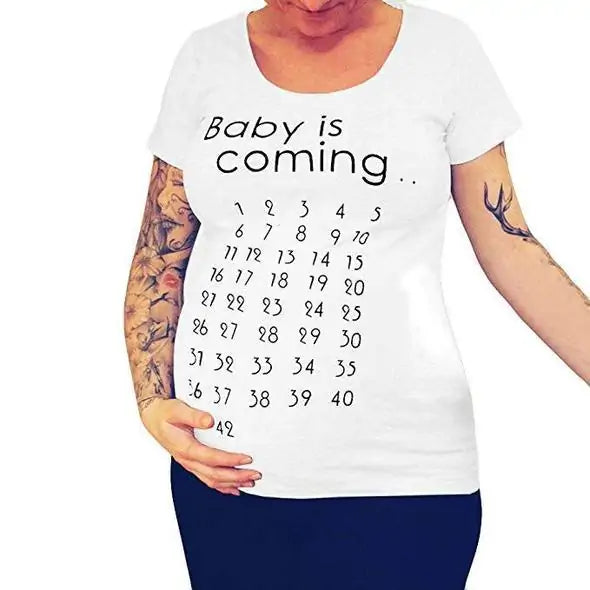 Baby Countdown Maternity Shirt - SweetPeaShop