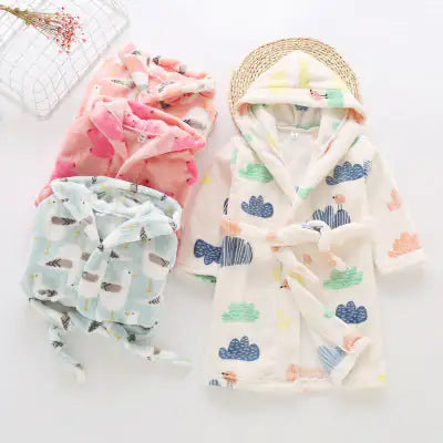 Children's Flannel Bathrobes - SweetPeaShop