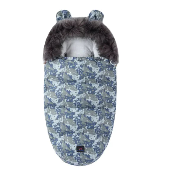 Baby Sleeping Bag with Fur Collar - SweetPeaShop